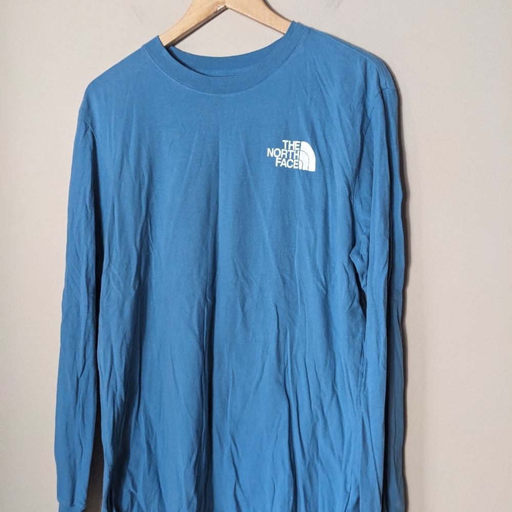 The North Face Men's Logo Graphic Long Sleeve Tee Shirt Blue Size Large - Picture 3 of 5